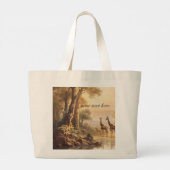  botanische giraffen, aanpasbaar grote tote bag (Achterkant)