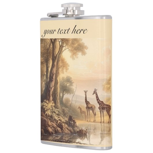 botanische giraffen aanpasbaar heupfles (Links)