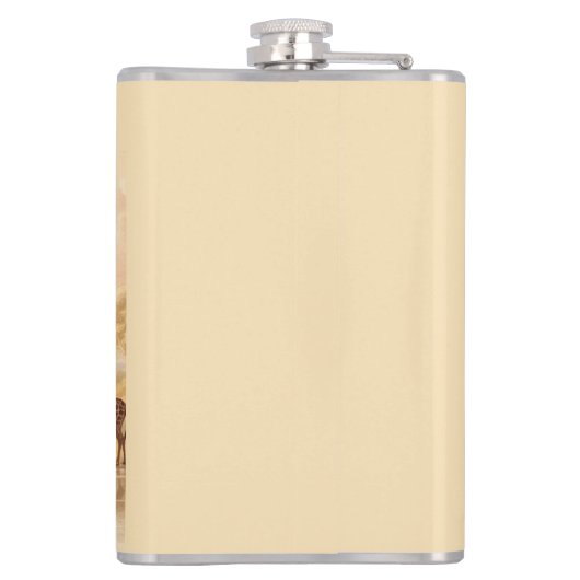  botanische giraffen aanpasbaar heupfles (Achterkant)