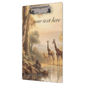  botanische giraffen, aanpasbaar klembord (Links)