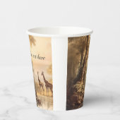  botanische giraffen, aanpasbaar papieren bekers (Links)