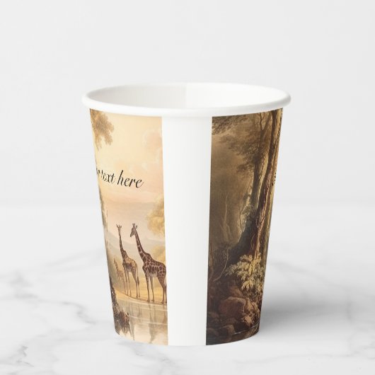  botanische giraffen, aanpasbaar papieren bekers (Links)