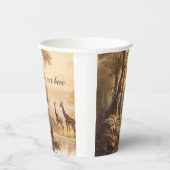 botanische giraffen, aanpasbaar papieren bekers (Rechts)