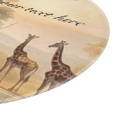  botanische giraffen, aanpasbaar snijplank (Hoek)