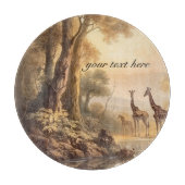  botanische giraffen, aanpasbaar snijplank (Voorkant)