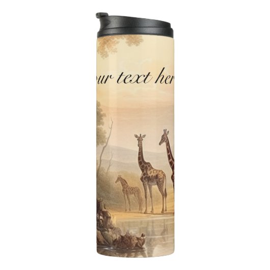  botanische giraffen, aanpasbaar thermosbeker (Geroteerd rechts)