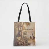  botanische giraffen, aanpasbaar tote bag (Voorkant)