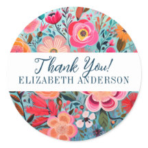  Botanische Girly Floral Bedankt
