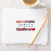  Botanische Girly Floral Retouradres Etiket (Insitu)