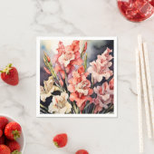 Botanische gladiolen in de Waterverf Servet (Insitu)