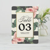 Botanische Glamour | Tafel Nummers Kaart (Staand voorkant)