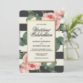 Botanische glamour | Uitnodiging tot weddenschappe (Staand voorkant)