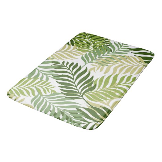 Botanische glans van Fern op wit Badmat (Gekanteld)