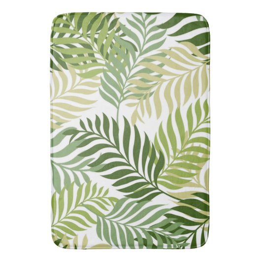 Botanische glans van Fern op wit Badmat (Voorkant Verticaal)