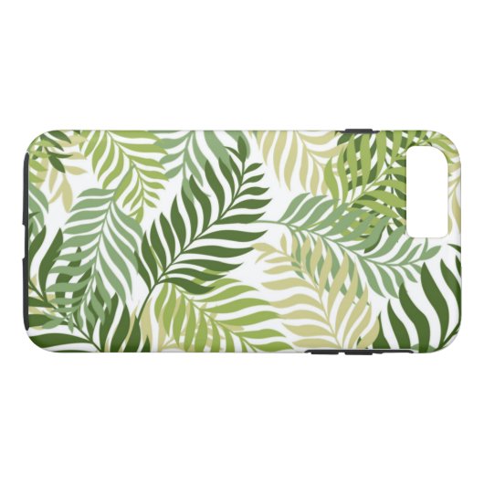Botanische glans van Fern op wit Case-Mate iPhone Case (Achterkant (Horizontaal))