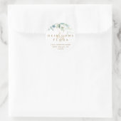 Botanische Gold en Green Business Return-adres Ronde Sticker (Tas)