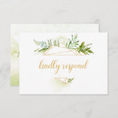 Botanische Gold Geometric Crystal RSVP (Voorkant / Achterkant)