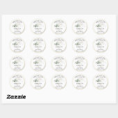 Botanische Gold Girl Christening Baptisme Hartelij Ronde Sticker (Vel)