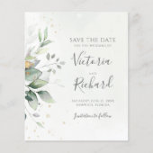 Botanische Gold Greenery Eucalyptus Save the Date (Voorkant)