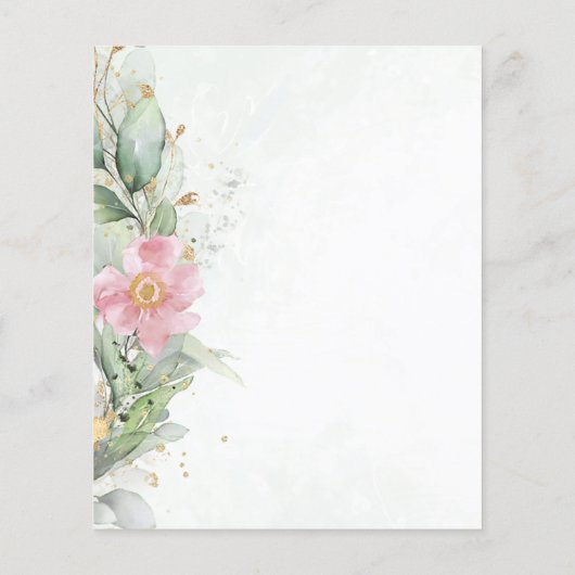 Botanische Gold Greenery Eucalyptus Save the Date (Achterkant)