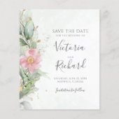 Botanische Gold Greenery Eucalyptus Save the Date (Voorkant)