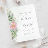 Botanische Gold Greenery Eucalyptus Save the Date