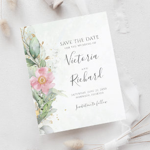 Botanische Gold Greenery Eucalyptus Save the Date