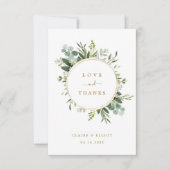 Botanische Gold Greenery Hartelijk dank Bedankkaart (Voorkant)