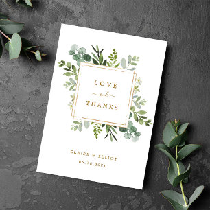 Botanische Gold Greenery Hartelijk dank dat u de k Kaart