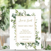 Botanische Gold Love is Sweet Dessert Bar Sign Poster