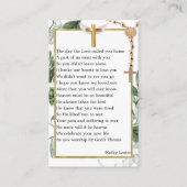 Botanische Gold Modern Memorial Prayer-fotokaart Visitekaartje (Achterkant)