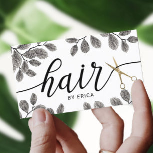 Botanische Gold Scissor Hair Salon Benoeming Visitekaartje