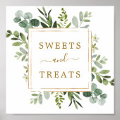 Botanische Gold Sweets & Treare Square Dessert Sig Poster (Voorkant)