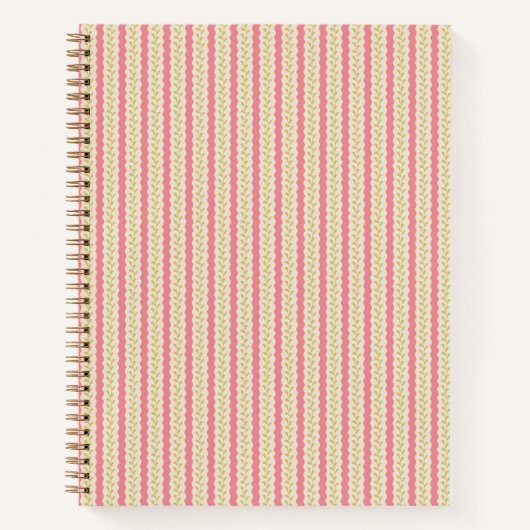 Botanische golvende streep notitieboek (Voorkant)