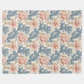  Botanische Gooi Floral Morris Design Fleece Deken (Voorkant (Horizontaal))