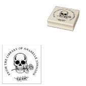 Botanische gotische schedel uit het IIbrary van Bo Rubberstempel (Gestempeld)