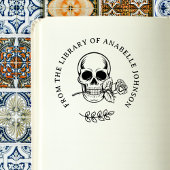 Botanische gotische schedel uit het IIbrary van Bo Rubberstempel