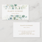 Botanische goud en groene Planten Nursery Visitekaartje (Voorkant / Achterkant)