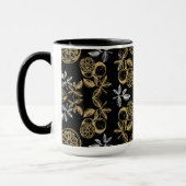 botanische goud- en zilverprint mok (Links)