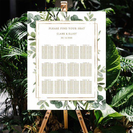 Botanische gouden bruine weddenschappen poster