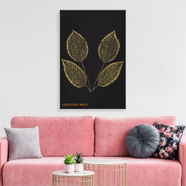 Botanische Gouden Essence Fijne Kunst Canvas Afdruk