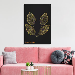 Botanische Gouden Essence Fijne Kunst Canvas Afdruk