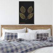 Botanische Gouden Essence Fijne Kunst Canvas Afdruk (Insitu (Slaapkamer))