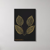 Botanische Gouden Essence Fijne Kunst Canvas Afdruk (Voorkant)