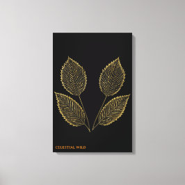 Botanische Gouden Essence Fijne Kunst Canvas Afdruk