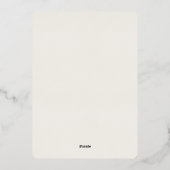 Botanische gouden folie bruiloft folie uitnodiging (Achterkant)