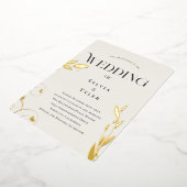 Botanische gouden folie bruiloft folie uitnodiging (Gedraaid)