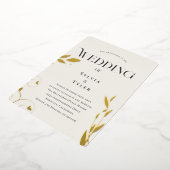 Botanische gouden folie bruiloft uitnodiging (Gedraaid)