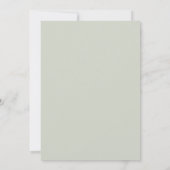 Botanische Gouden Groene Bruiloftsbruiloft Uitnodi Kaart (Achterkant)