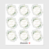 Botanische Gouden Groene Huwelijks Transparant Sticker (Vel)
